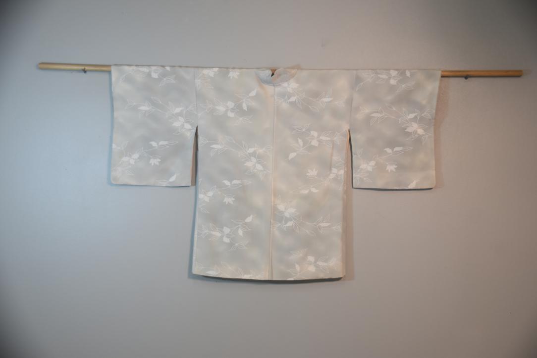 Dove Grey Vintage Japanese Haori Jacket - Image 5