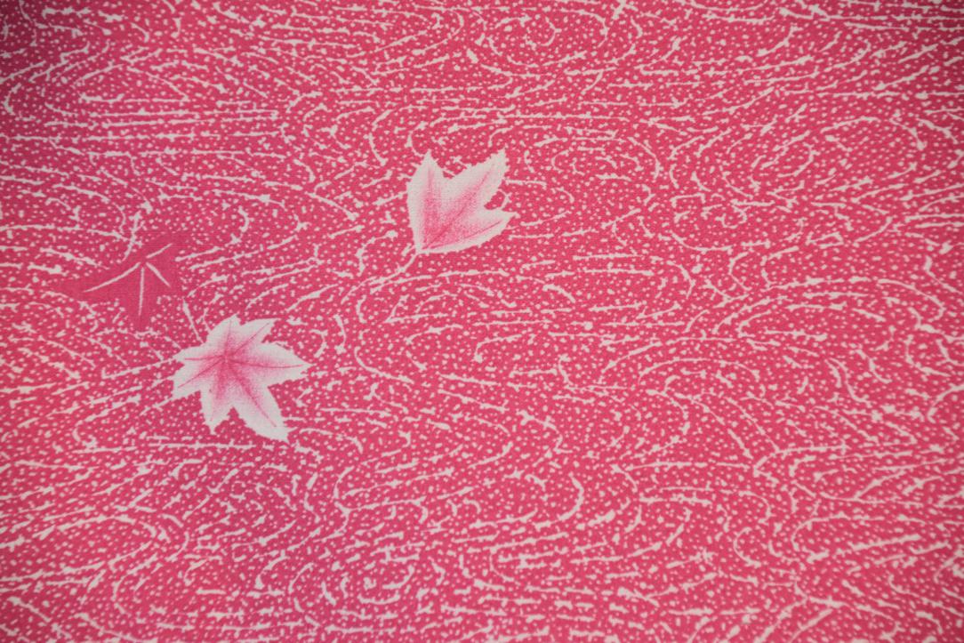 Rich Pink Swirl Vintage Japanese Haori Jacket - Image 2