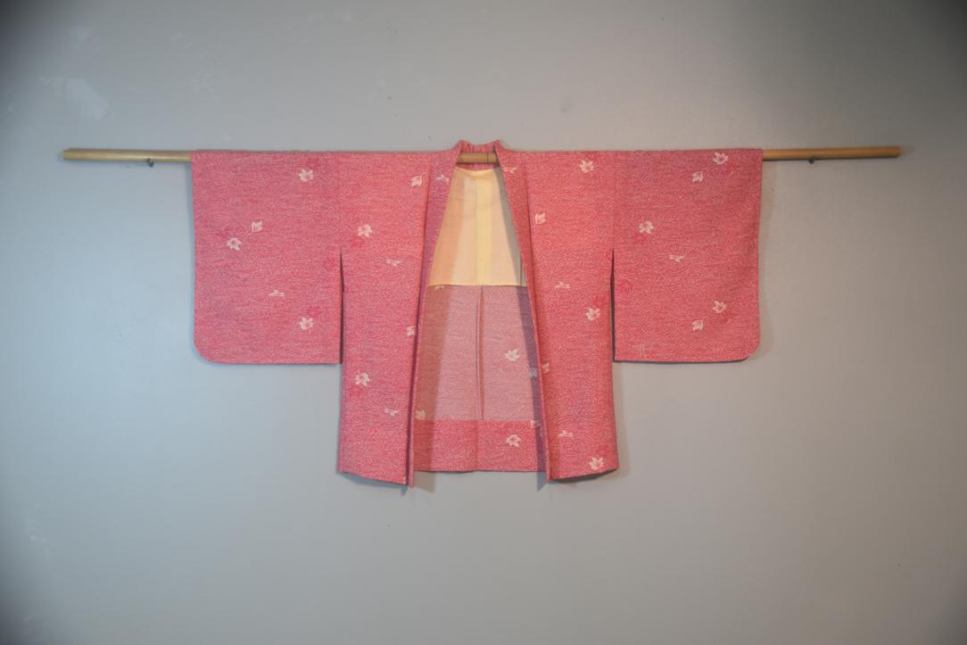 Rich Pink Swirl Vintage Japanese Haori Jacket