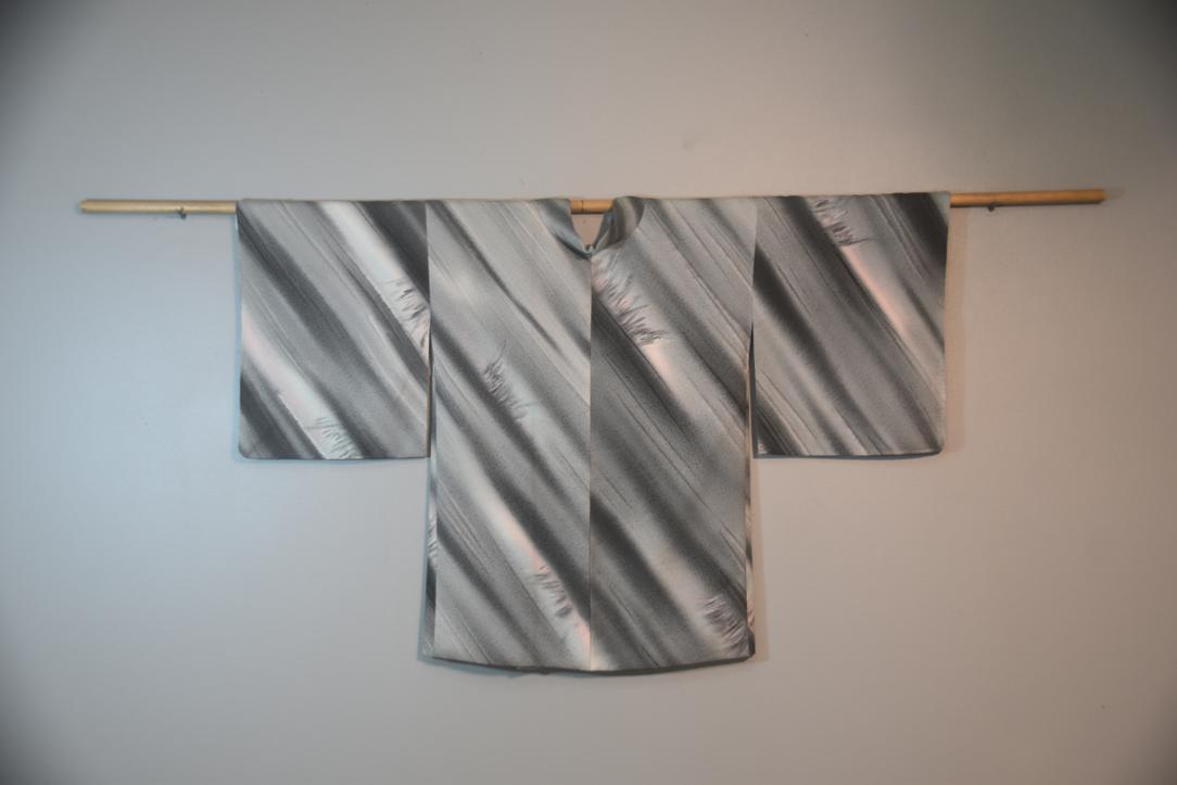 Slate Grey Vintage Japanese Haori Jacket - Image 5