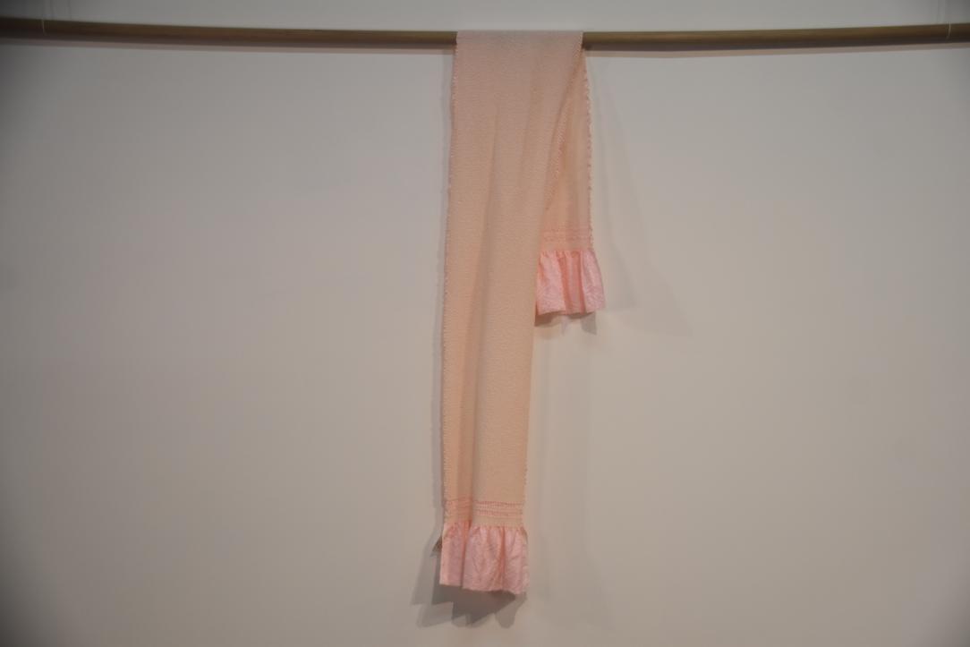 Japanese Baby Pink Shibori Obi Silk Sash Length:1420mm - Image 6