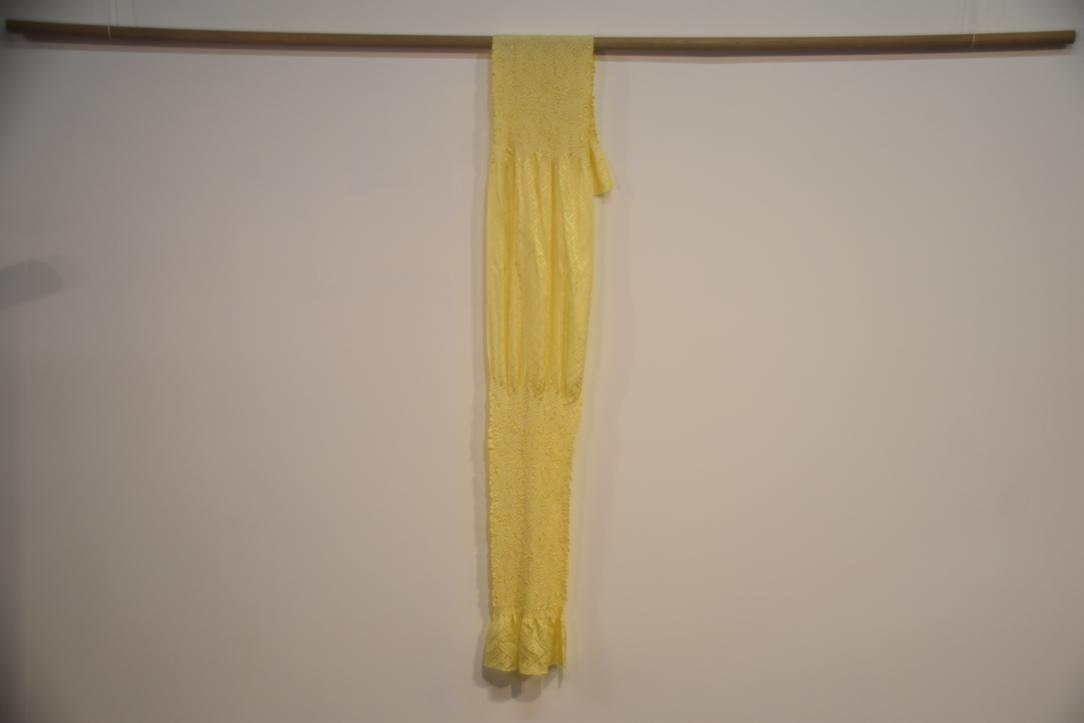 Japanese Lemon Fizz Shibori Obi Silk Sash Length:1370mm - Image 6
