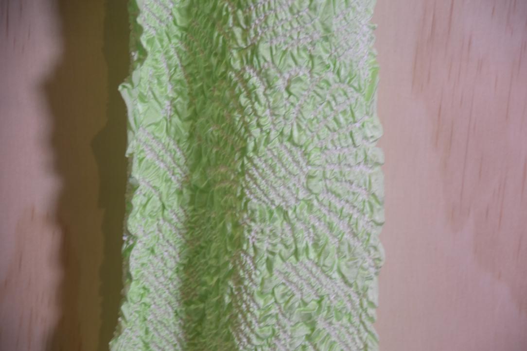 Japanese Soft Mint Shibori Obi Silk Sash Length:1370mm - Image 7