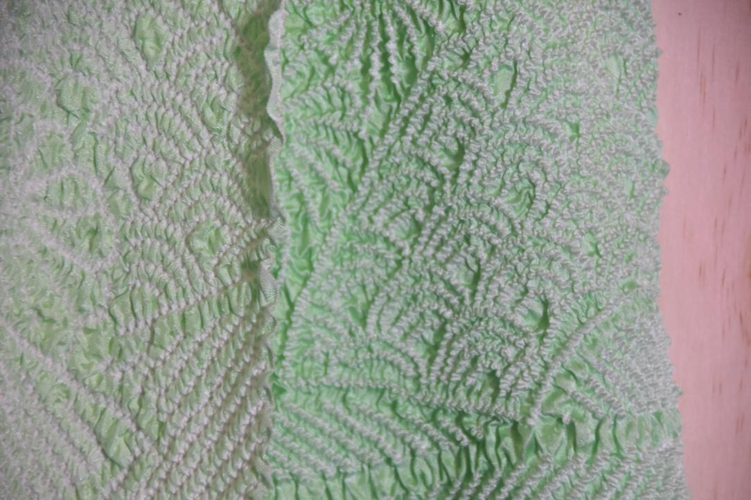 Japanese Key Lime Shibori Obi Silk Sash Length:1350mm - Image 2