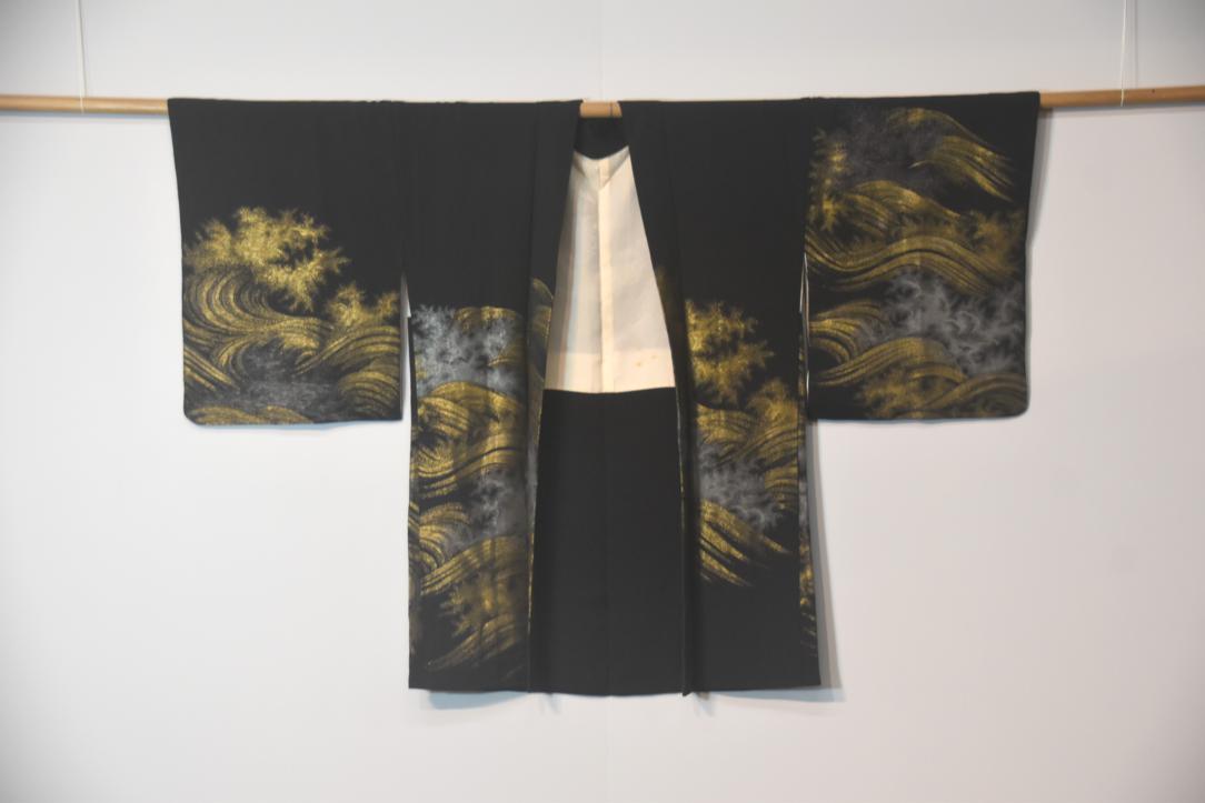 Gold and Silver Waves Haori Jacket