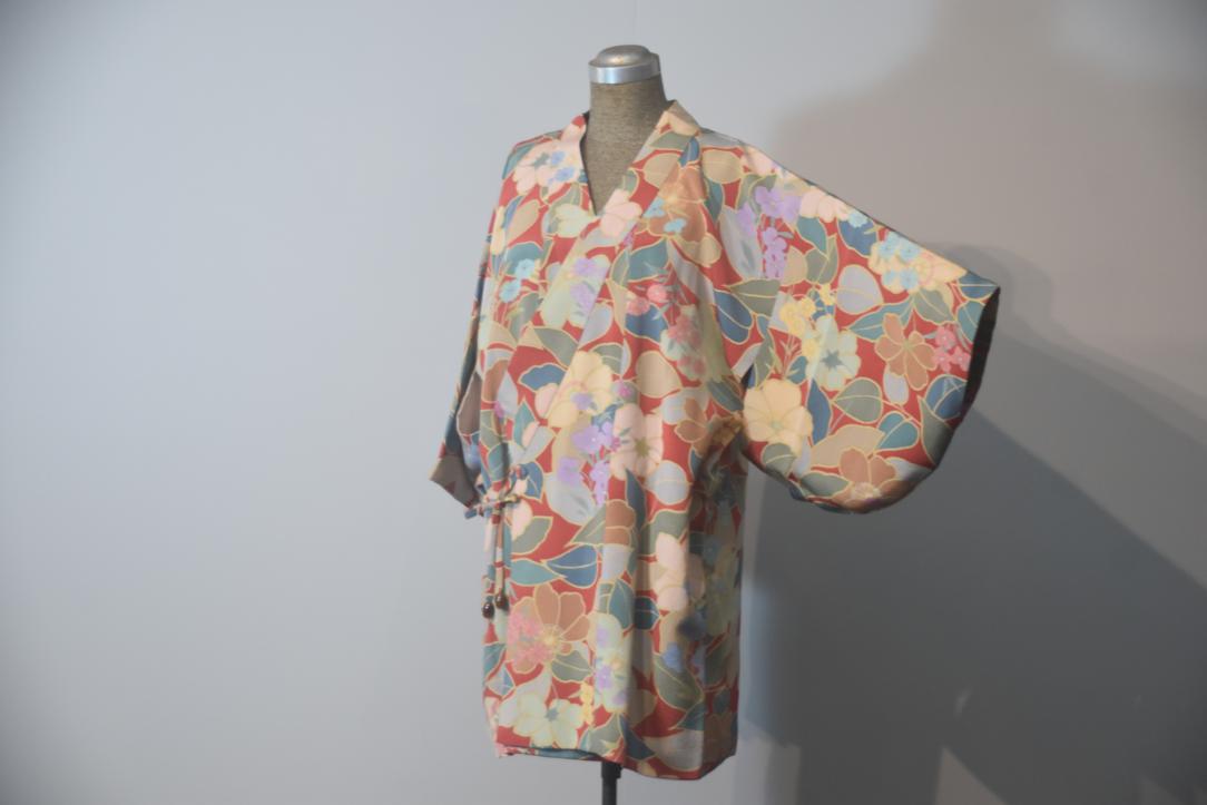 Madam Butterfly Silk Vintage Japanese Haori Jacket - Image 4