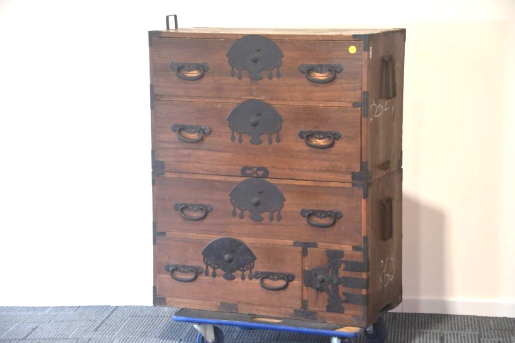Japanese Antique 2 Section Clothing Chest Width:850mm.