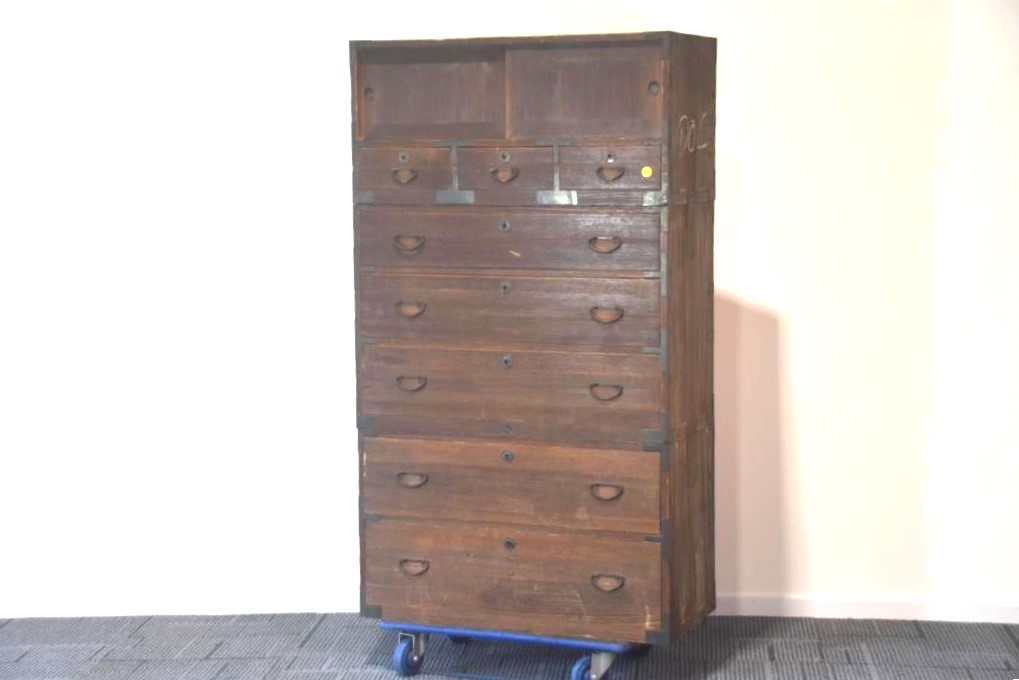 Japanese Vintage Kimono Obi Chest (3 Sections) Width:880mm