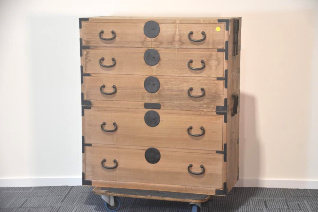 Japanese Antique 2 Section Clothing Chest Width:940mm.