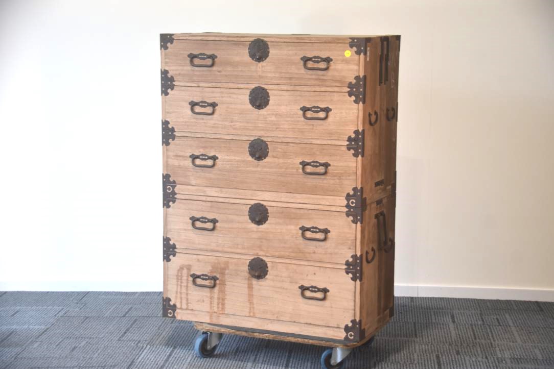 Japanese Antique 2 Section Clothing Chest Width:890mm.