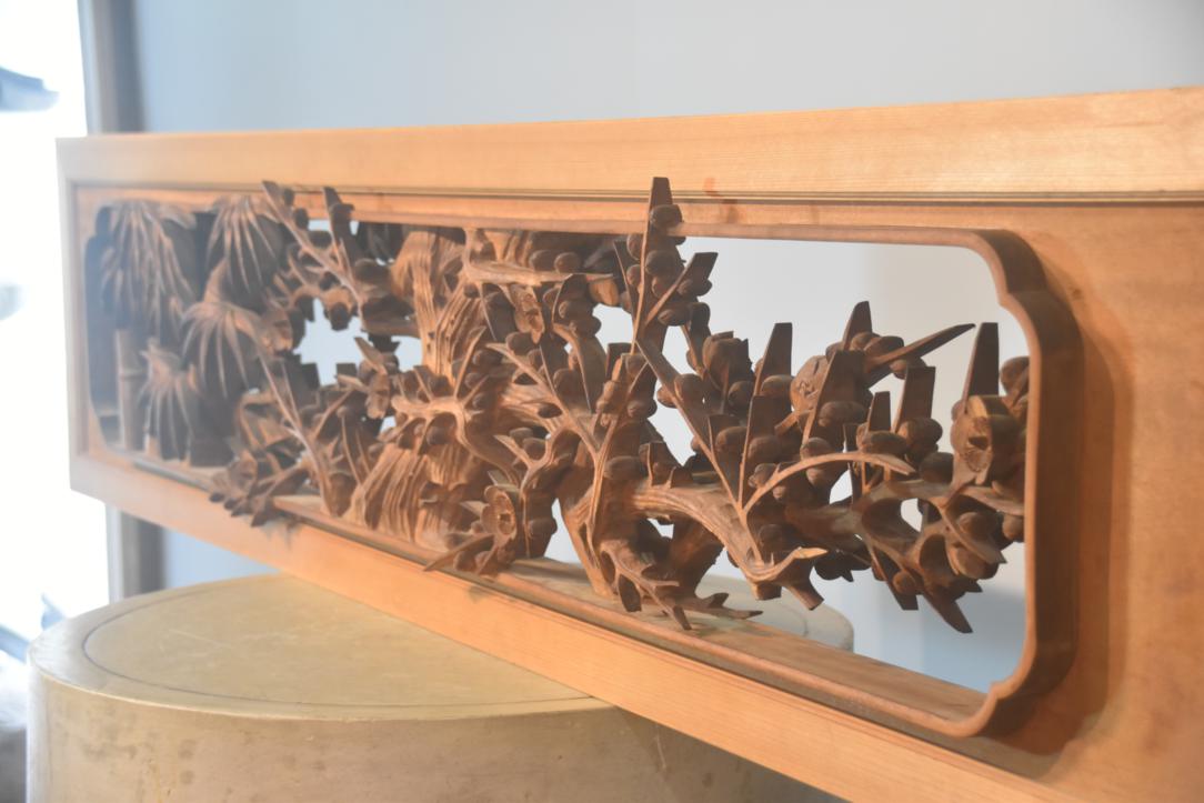 Japanese Carved Wooden Rama Transom Width:1800mm - Image 4