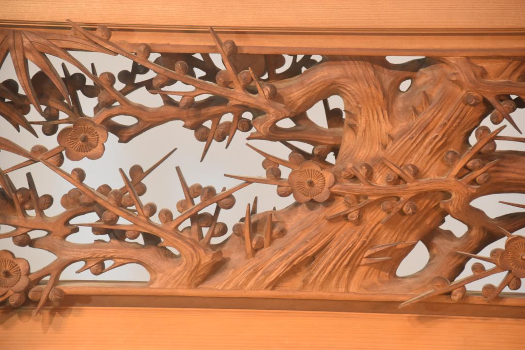 Japanese Carved Wooden Rama Transom Width:1800mm - Image 3