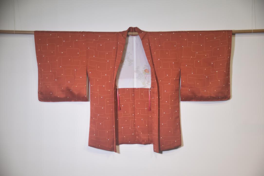 Rich Rust Geometric Vintage Haori Jacket