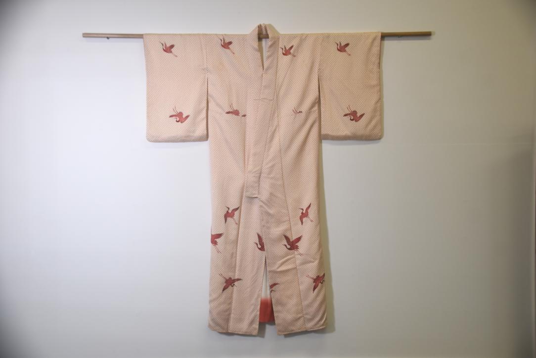 Cranes in Flight Japanese Silk Kimono - Image 9