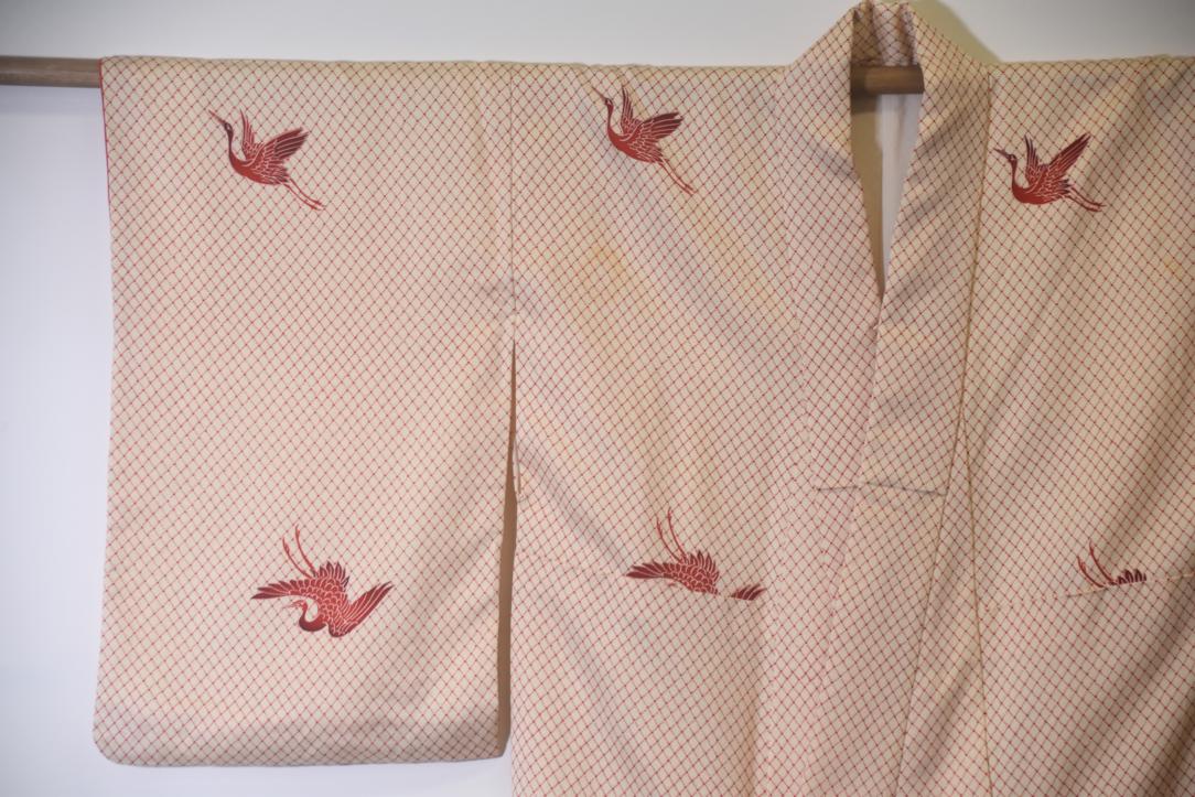 Cranes in Flight Japanese Silk Kimono - Image 6