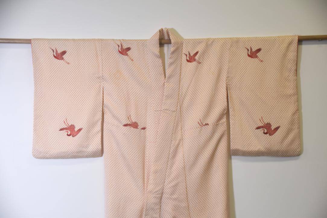 Cranes in Flight Japanese Silk Kimono - Image 8