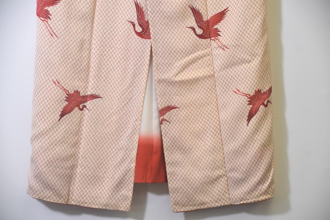 Cranes in Flight Japanese Silk Kimono - Image 7