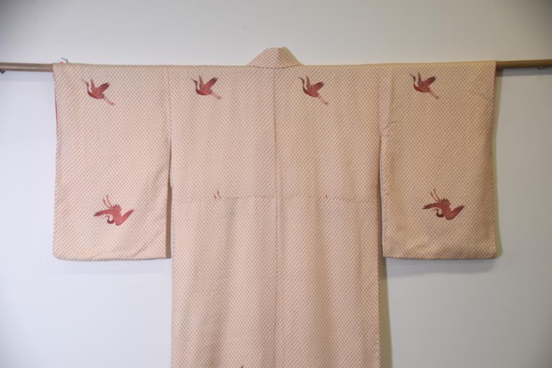 Cranes in Flight Japanese Silk Kimono - Image 5