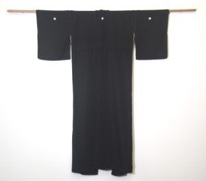 Midnight Black Japanese Silk Kimono