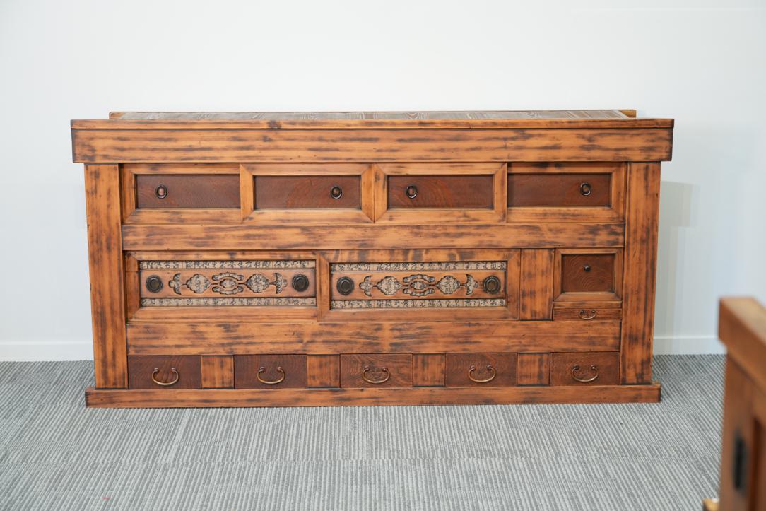 Kyoto Region Mizuya Dansu Kitchen Chest Sideboard Circa:1890's Width:1840mm - Image 3