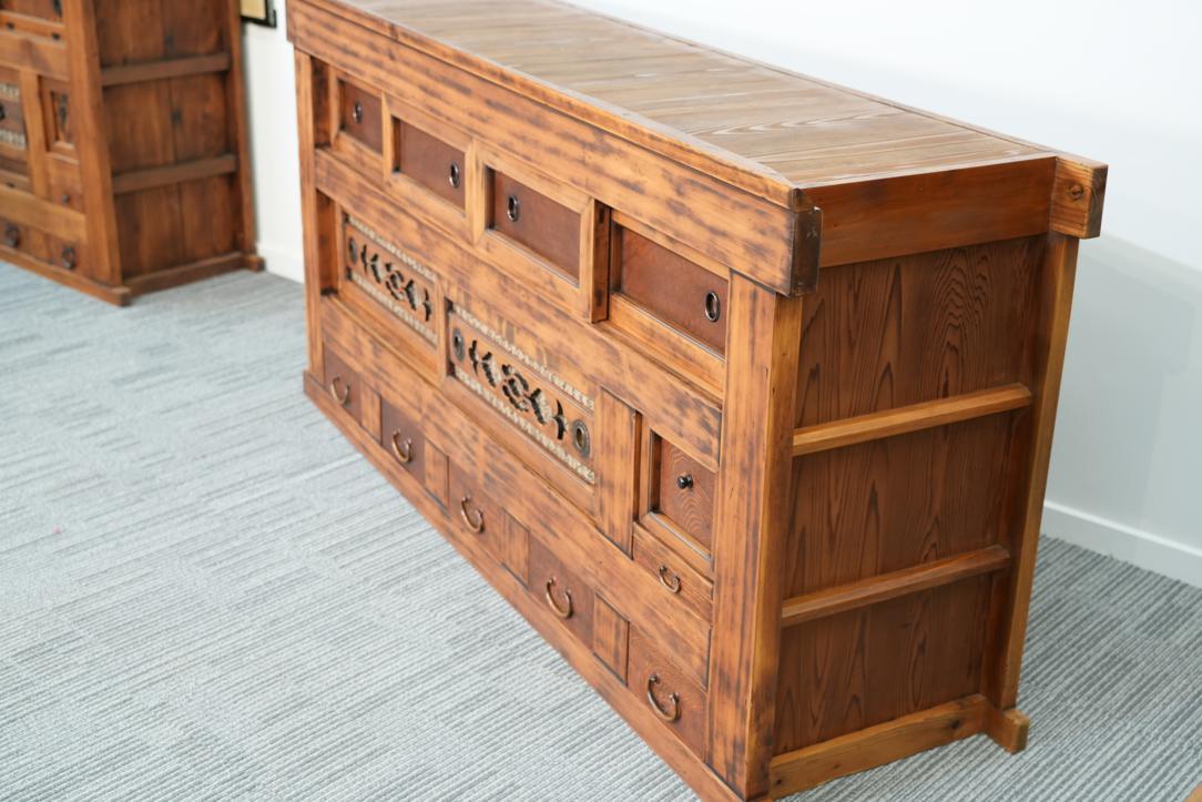 Kyoto Region Mizuya Dansu Kitchen Chest Sideboard Circa:1890's Width:1840mm - Image 7