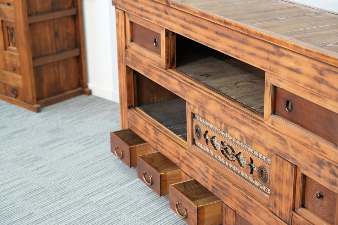 Kyoto Region Mizuya Dansu Kitchen Chest Sideboard Circa:1890's Width:1840mm - Image 6