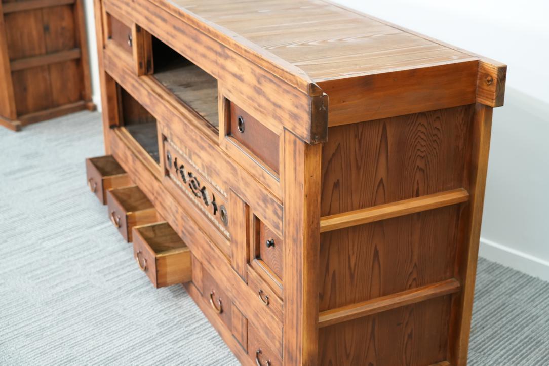 Kyoto Region Mizuya Dansu Kitchen Chest Sideboard Circa:1890's Width:1840mm - Image 5