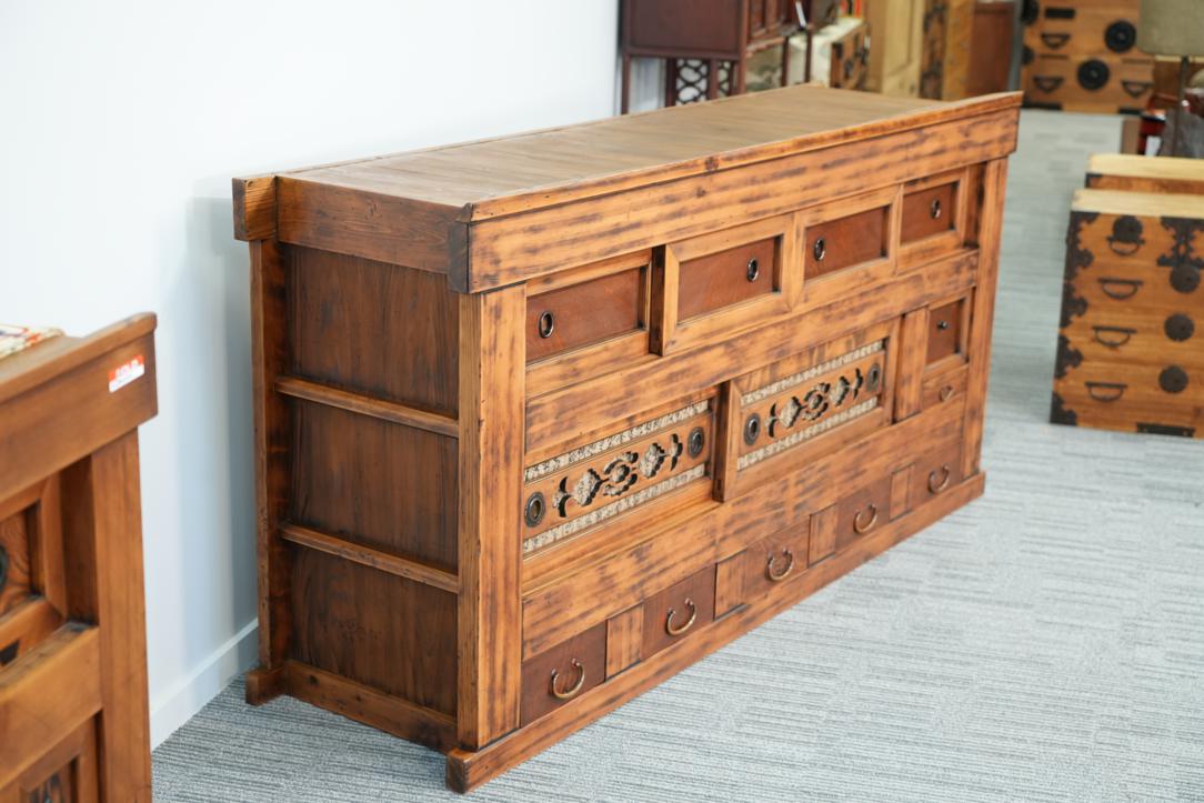 Kyoto Region Mizuya Dansu Kitchen Chest Sideboard Circa:1890's Width:1840mm - Image 4