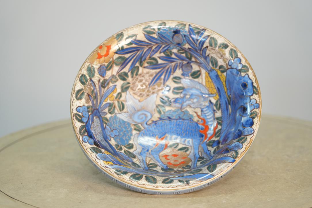 Japanese Imari Porcelain Bowl Width:250mm