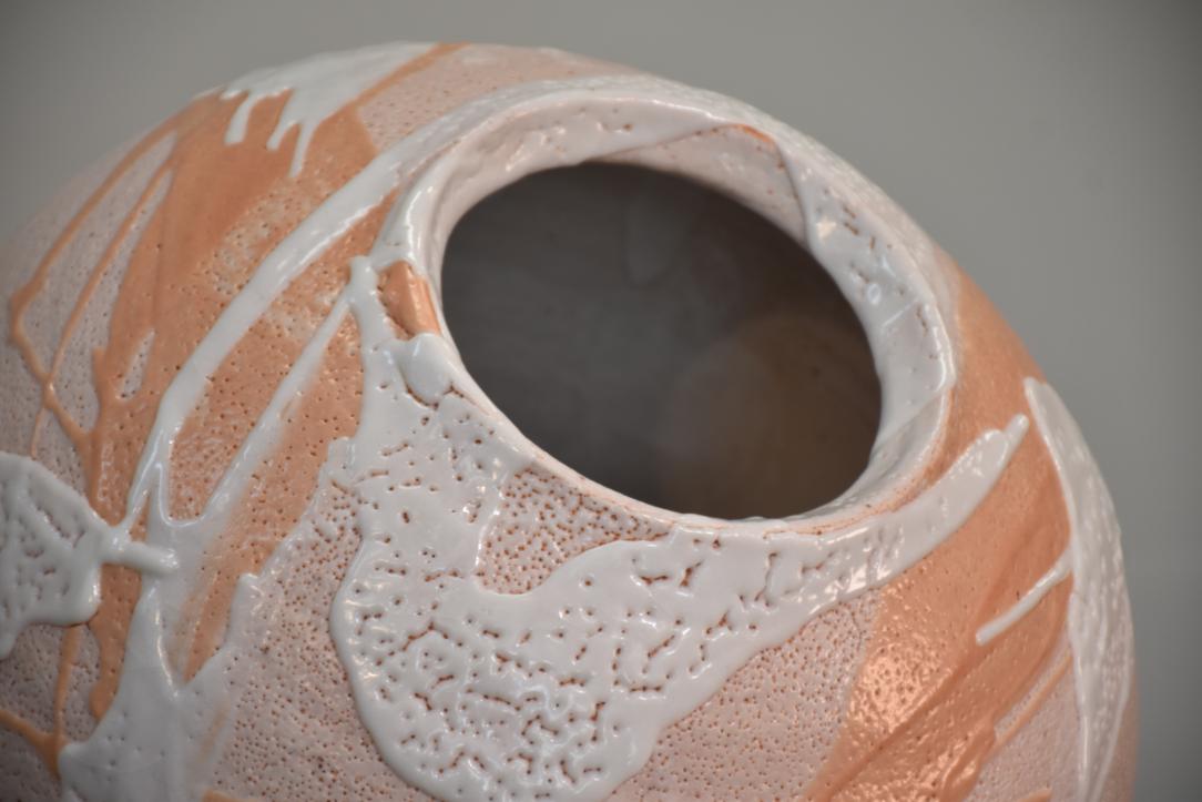 Large Shino Glaze Vase Width:450mm - Image 4