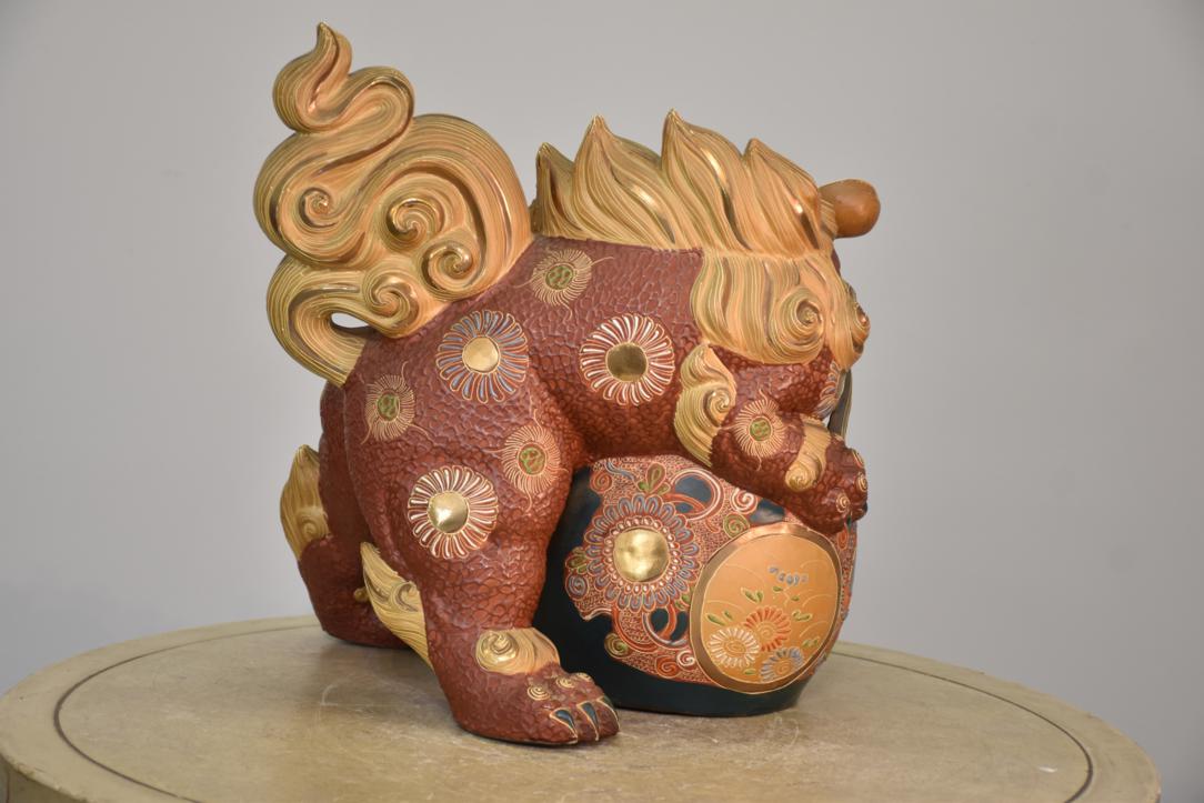 Kutani Pottery Shishi Width:340mm - Image 5