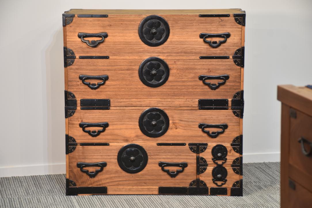 Antique 2 Section Campaign Chest (Clothing Chest) Width:1030mm