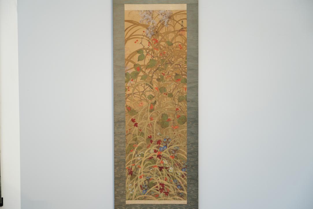 Japanese Rimpa School Scroll Height:1930mm