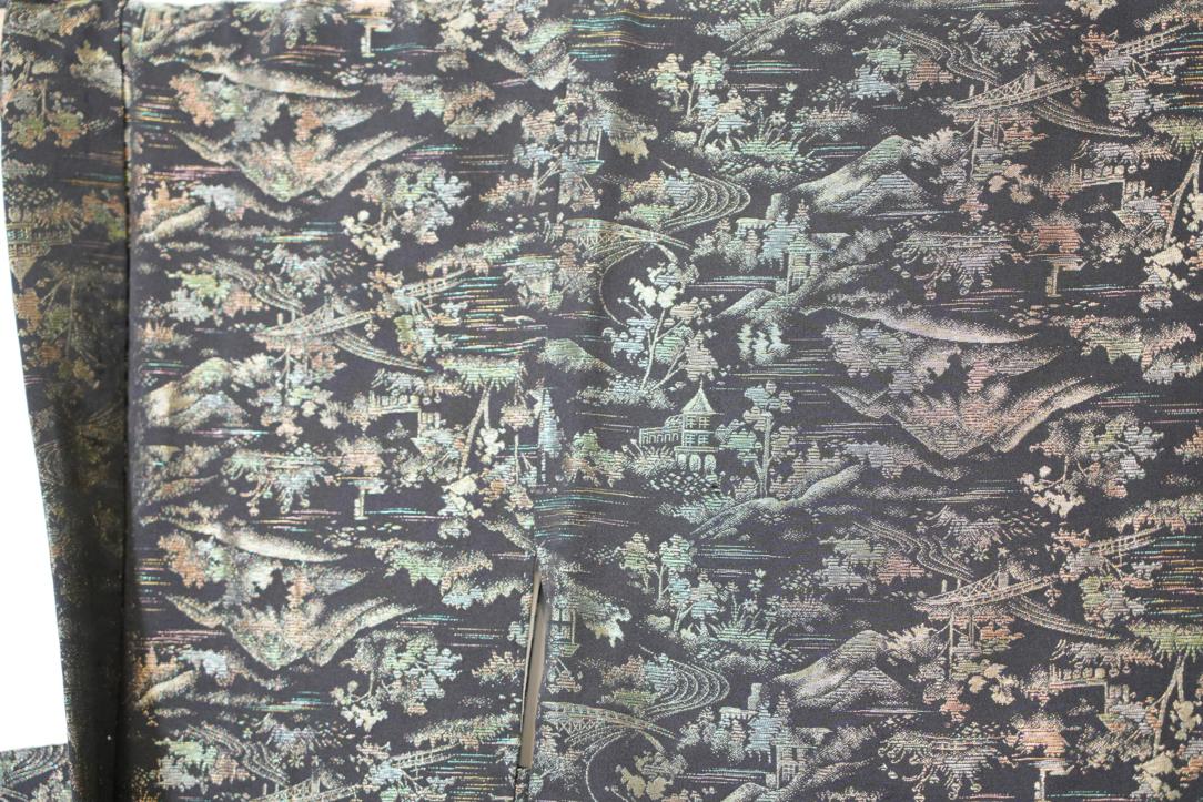Japanese Metallic Maze Silk Shibori Vintage Haori Jacket - Image 2