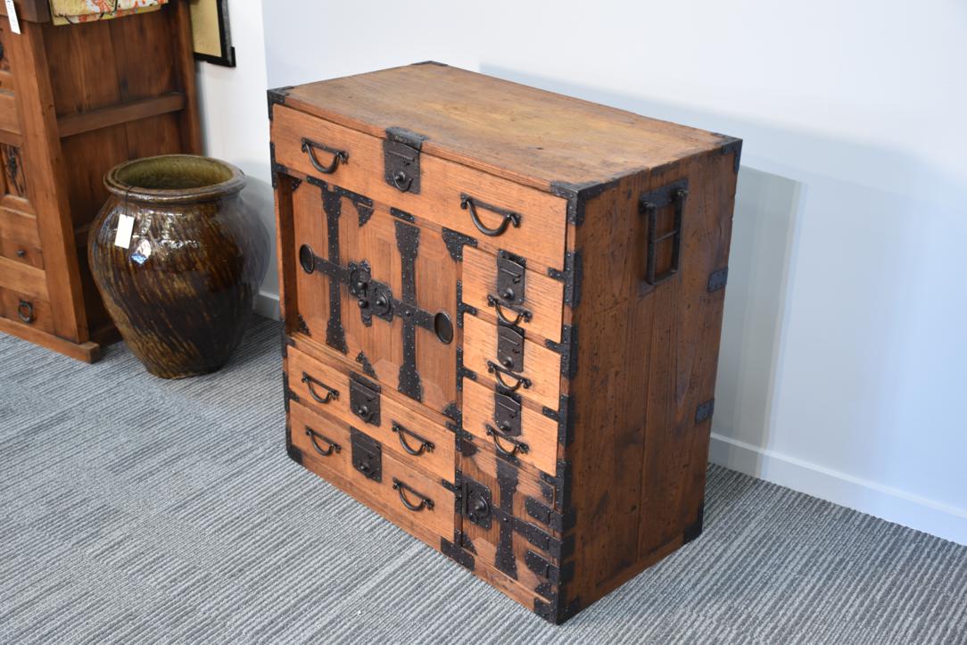 Meiji Period Tokyo Region Merchant's Chest in Paulownia Circa:1890 Width:780mm