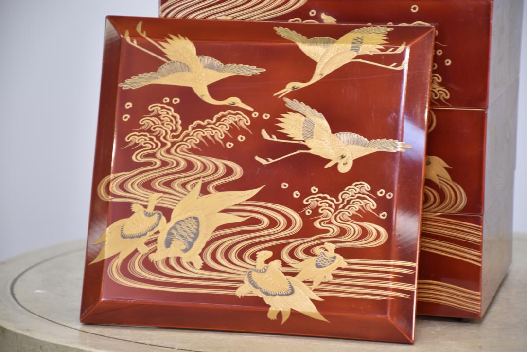 Japanese Maki-E Lacquered Jubako