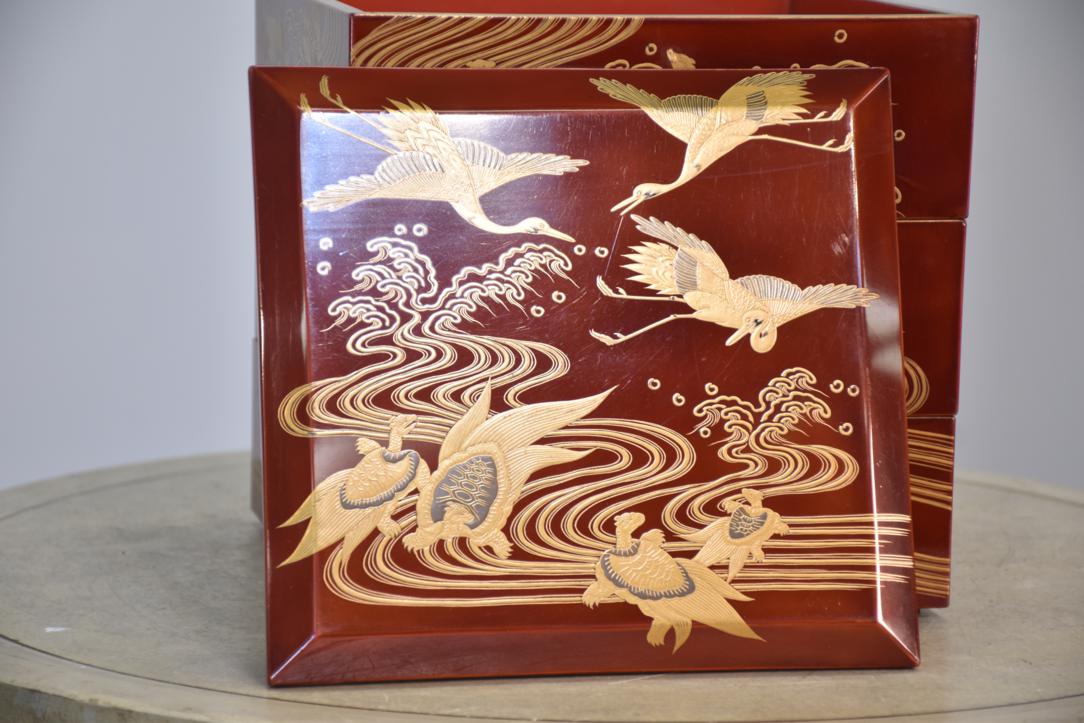 Japanese Maki-E Lacquered Jubako