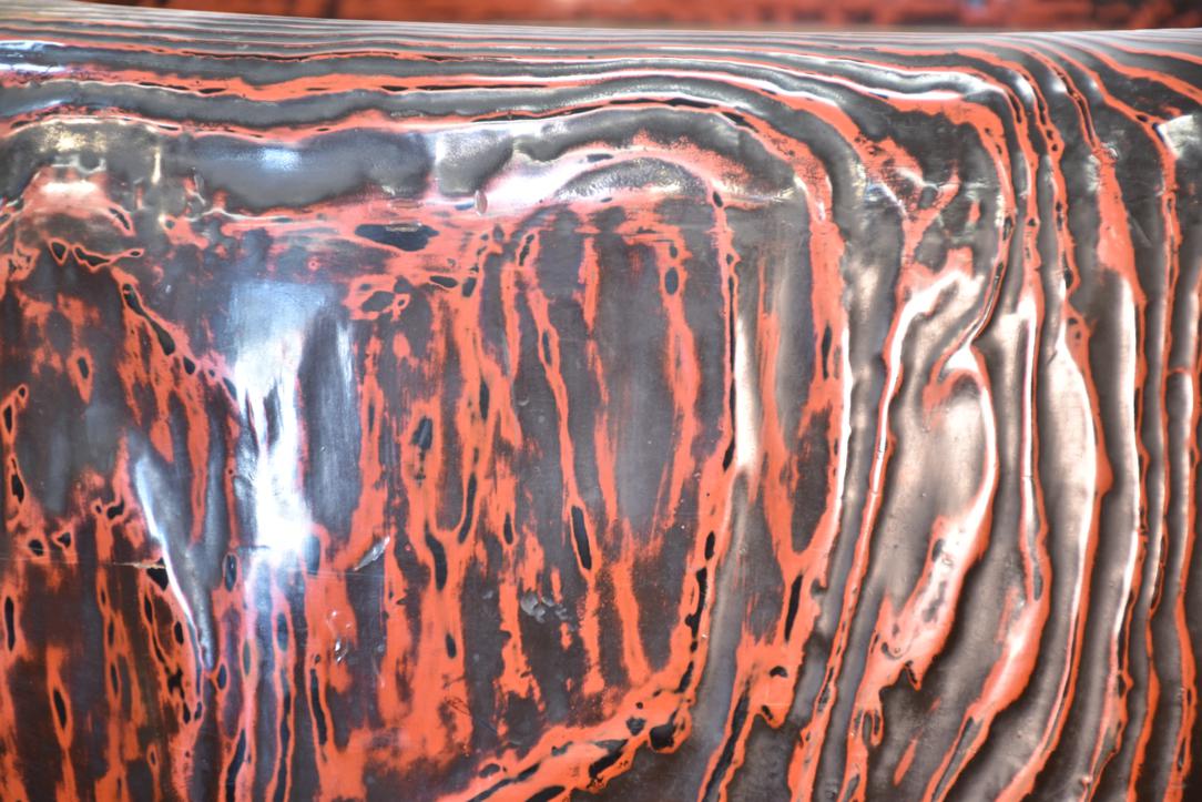 Japanese Negoro Lacquered Hibachi C:1900