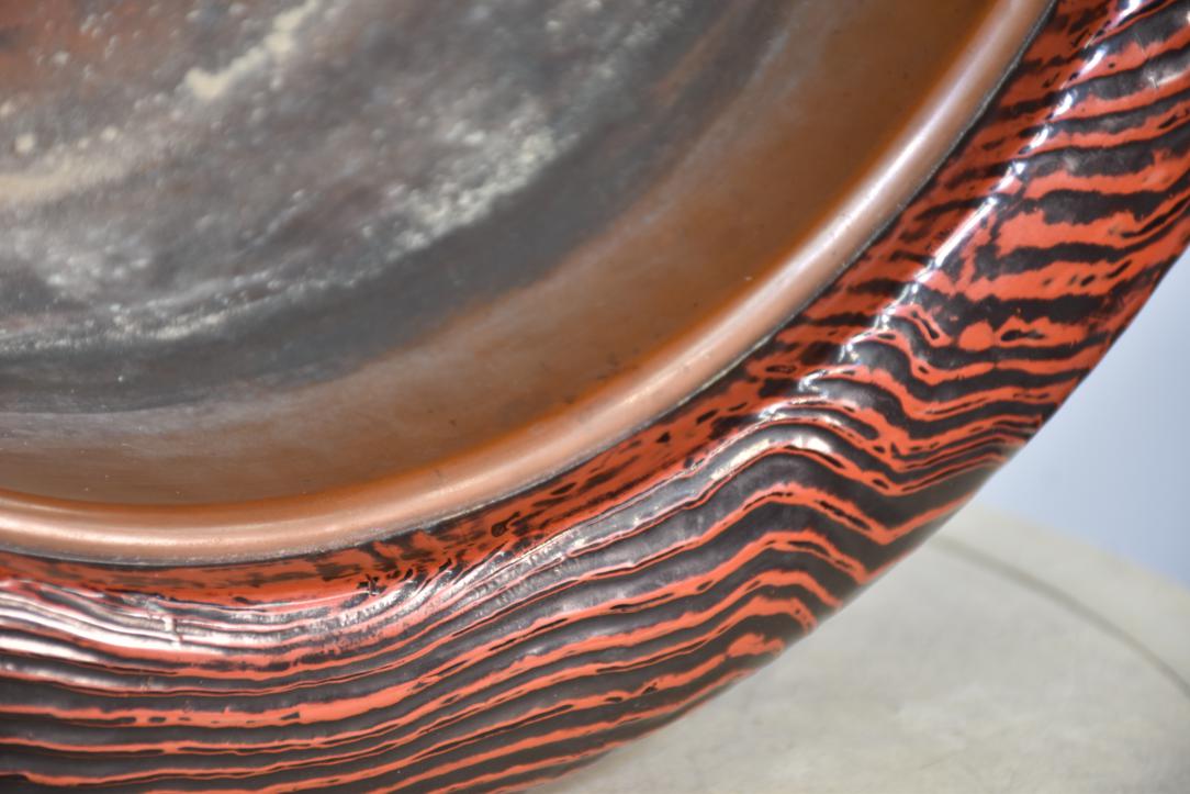 Japanese Negoro Lacquered Hibachi C:1900