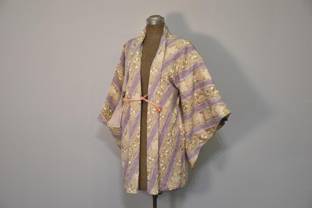Japanese Vintage Silk Shibori Haori c;1950-70's