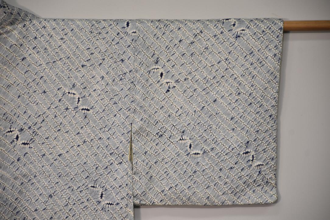 Japanese Vintage Silk Shibori Haori c;1950-70's