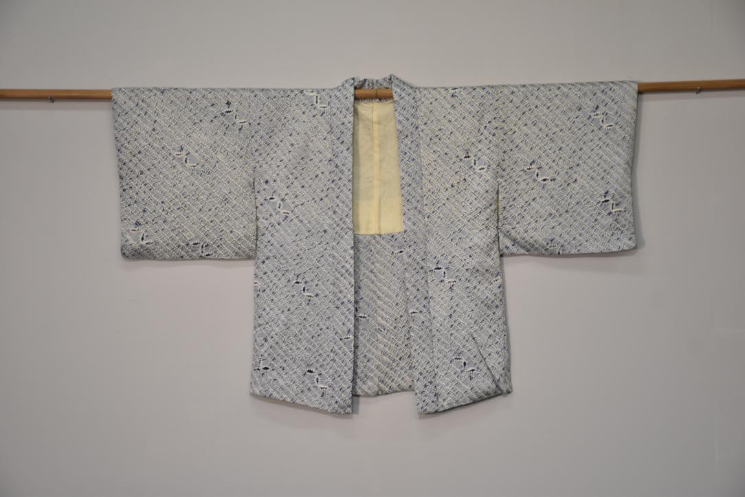 Japanese Vintage Silk Shibori Haori c;1950-70's