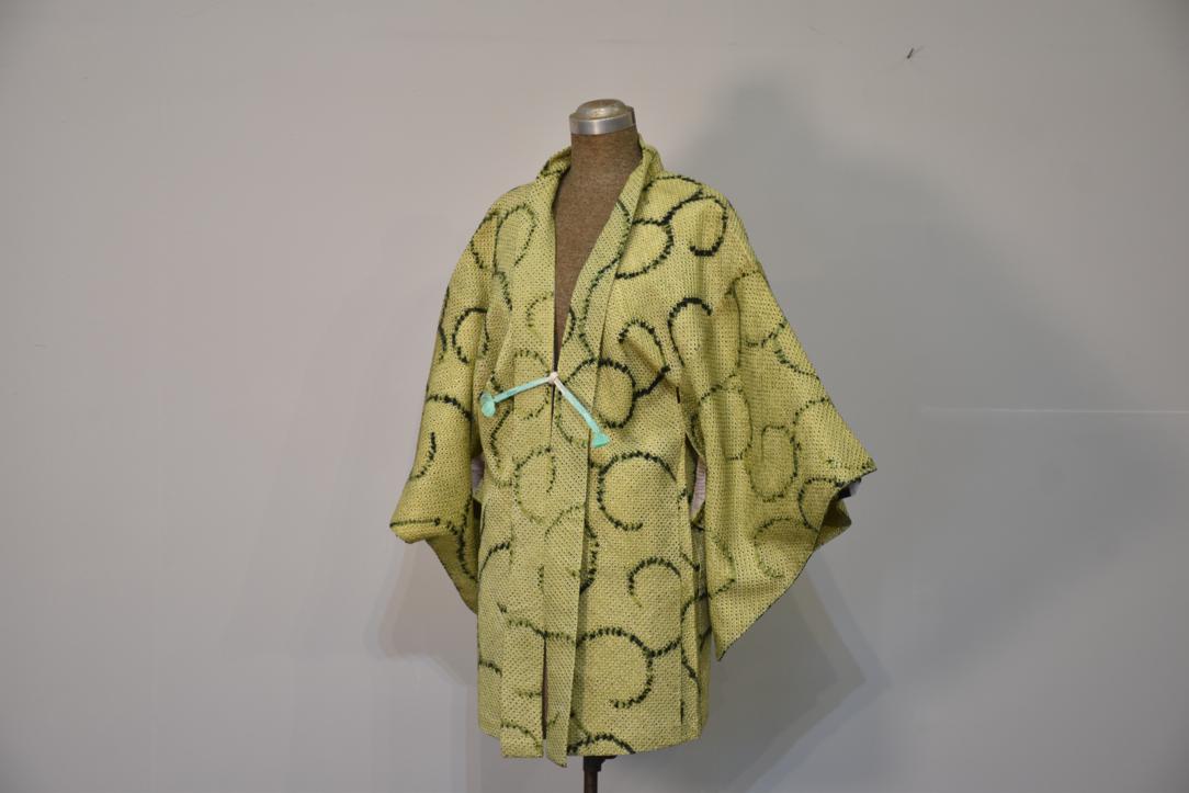Japanese Vintage Silk Shibori Haori c;1950-70's