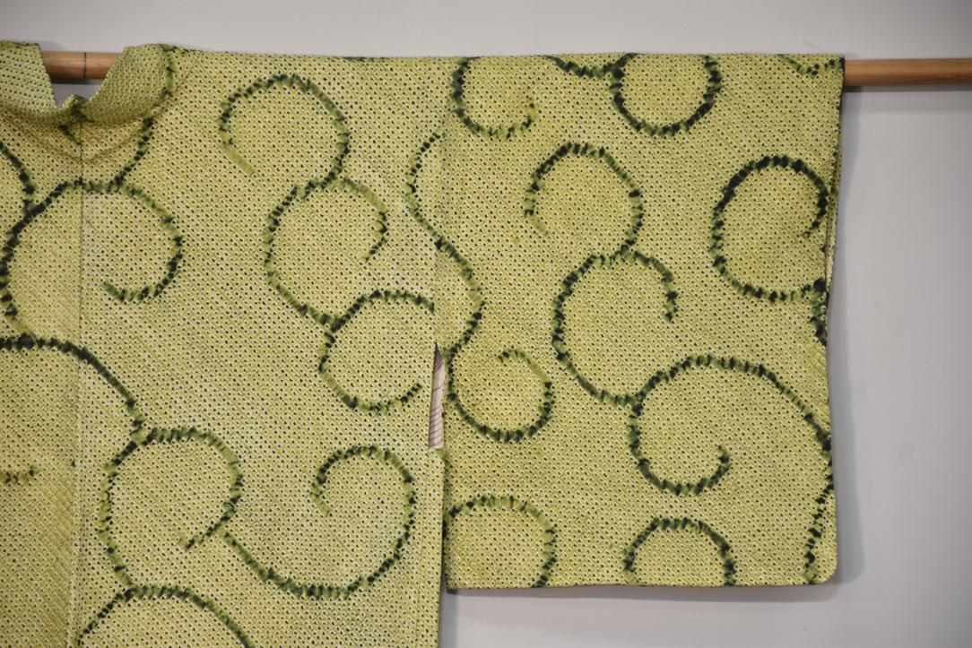 Japanese Vintage Silk Shibori Haori c;1950-70's