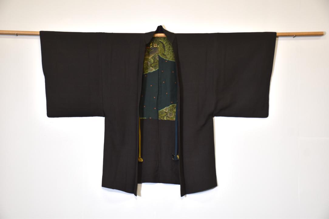 Japanese Vintage Man's Silk Haori Jacket