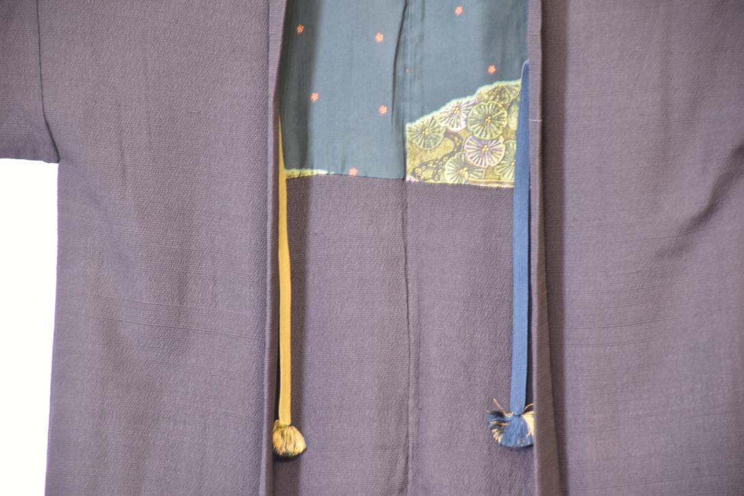 Japanese Vintage Man's Silk Haori Jacket