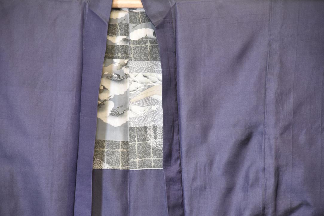 Japanese Landscapes Black Silk Man's Haori - Image 10