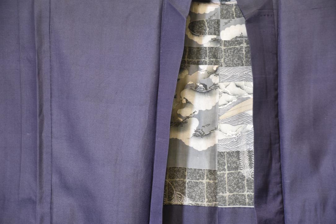 Japanese Landscapes Black Silk Man's Haori - Image 11