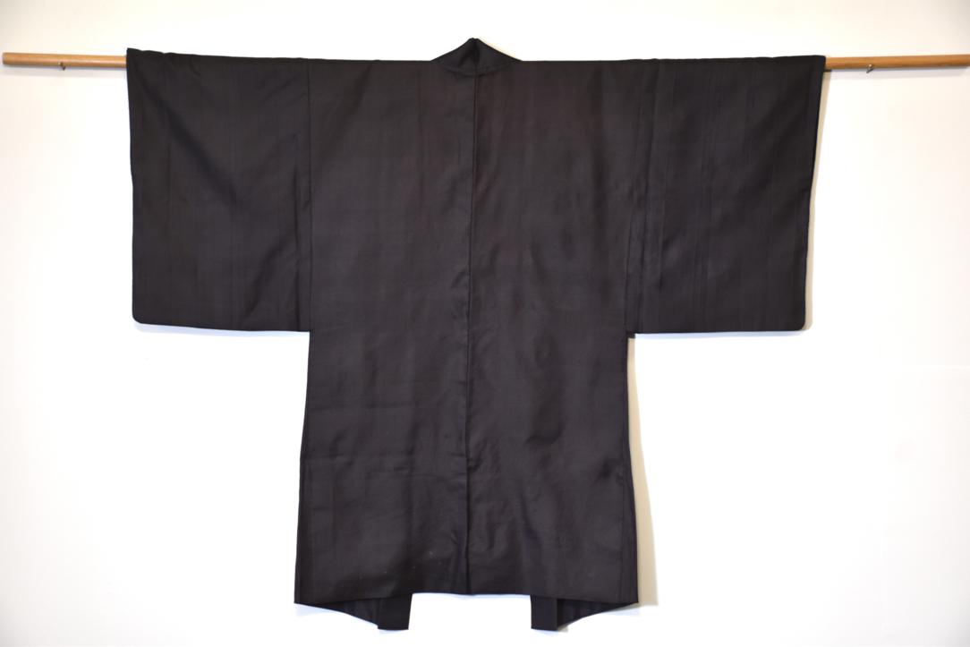 Japanese Landscapes Black Silk Man's Haori - Image 7