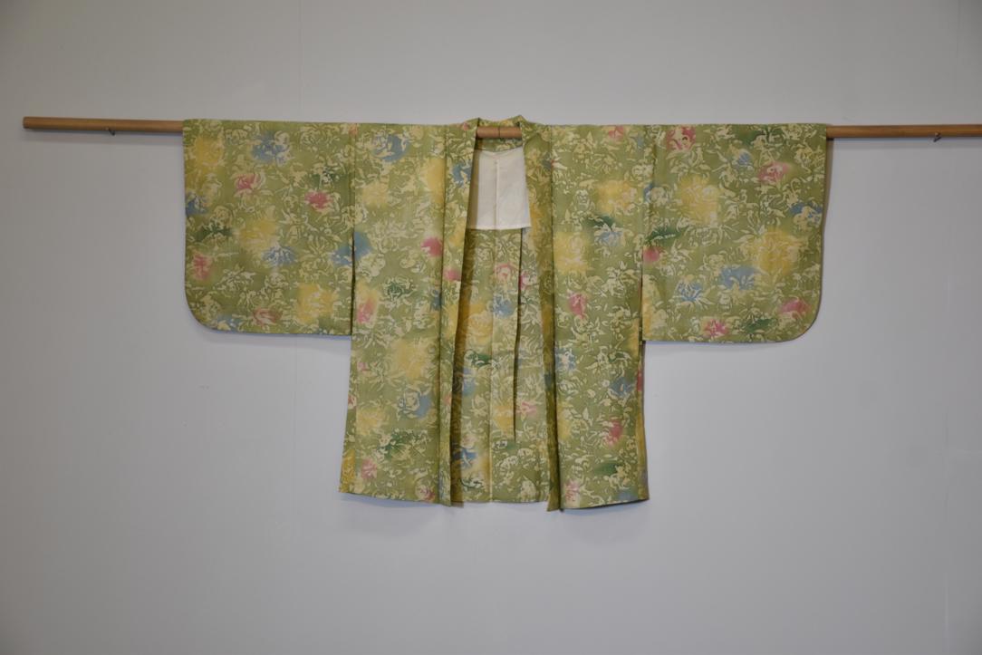 Green Crush Silk Vintage Haori Jacket